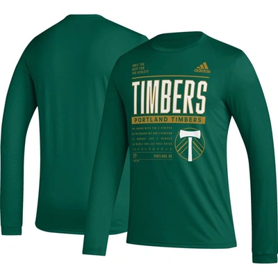 Shop Adidas Originals Adidas Green Portland Timbers Club Dna Long Sleeve Aeroready T-shirt
