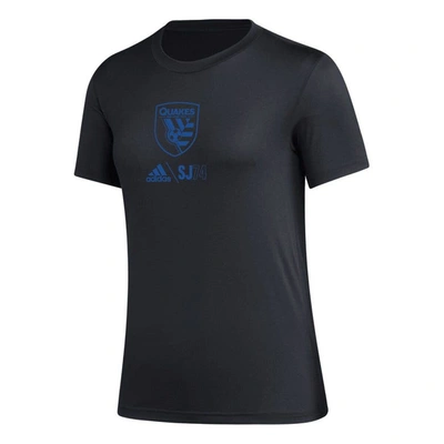 Shop Adidas Originals Adidas Black San Jose Earthquakes Aeroready Club Icon T-shirt