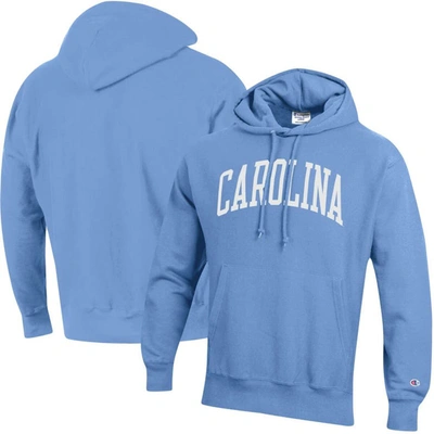 Shop Champion Carolina Blue North Carolina Tar Heels Team Arch Reverse Weave Pullover Hoodie In Light Blue