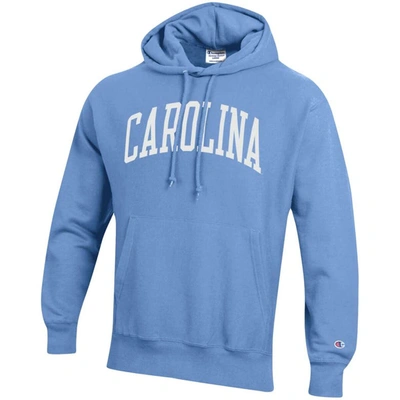 Shop Champion Carolina Blue North Carolina Tar Heels Team Arch Reverse Weave Pullover Hoodie In Light Blue