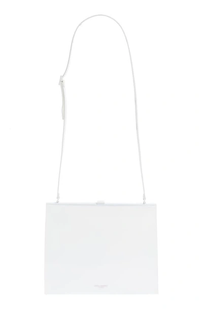 Shop Saint Laurent Small Sac Patent Shoulder Bag In White Powder