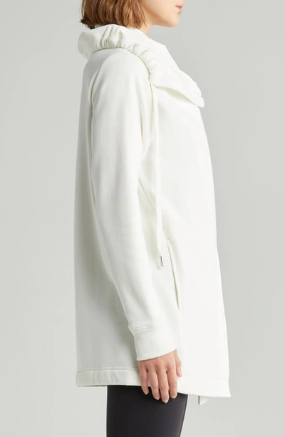 Shop Zella Amazing Cozy Wrap Jacket In Ivory Egret