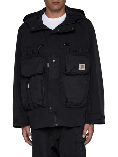 Shop Junya Watanabe Comme Des Garcon Coats In Black