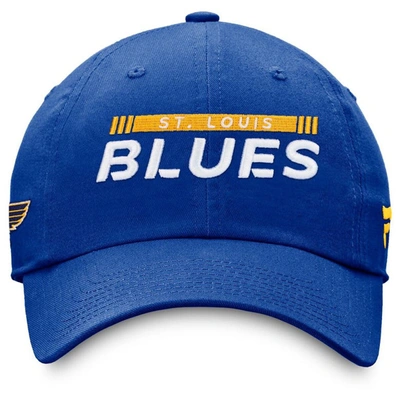 Shop Fanatics Branded Blue St. Louis Blues Authentic Pro Rink Adjustable Hat