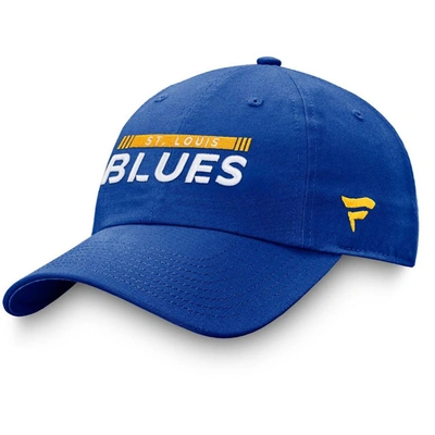 Shop Fanatics Branded Blue St. Louis Blues Authentic Pro Rink Adjustable Hat