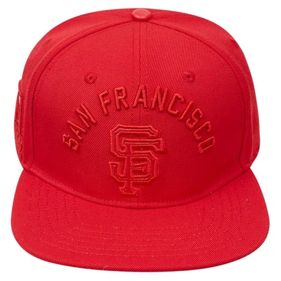 Shop Pro Standard San Francisco Giants Triple Red Snapback Hat
