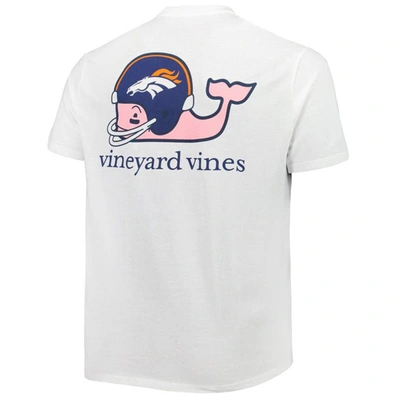 Shop Vineyard Vines White Denver Broncos Big & Tall Helmet T-shirt