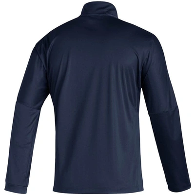 Shop Adidas Originals Adidas Deep Sea Blue Seattle Kraken Primeblue Quarter-zip Jacket In Navy