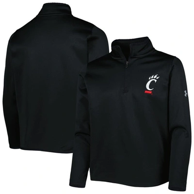 Shop Under Armour Youth  Black Cincinnati Bearcats Fleece Quarter-zip Jacket