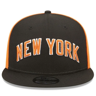 Shop New Era Black New York Knicks 2022/23 City Edition Official 9fifty Snapback Adjustable Hat