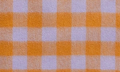 Shop Tbco Gingham Lambswool Blanket In Amber Oversized Gingham