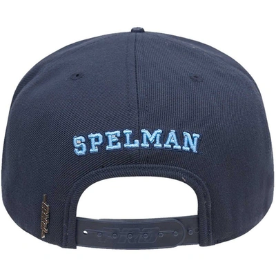 Shop Pro Standard Navy Spelman College Jaguars Evergreen Spelman College Snapback Hat
