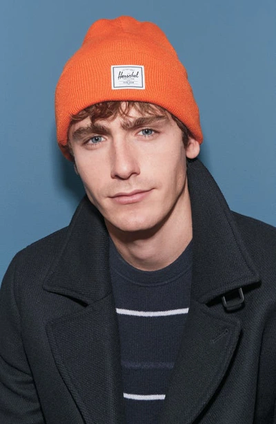 Shop Herschel Supply Co Elmer Knit Beanie In Heather Black