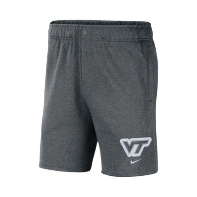 Shop Nike Gray Virginia Tech Hokies Fleece Shorts