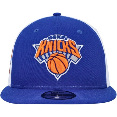 Shop New Era Blue New York Knicks Pop Panels 9fifty Snapback Hat