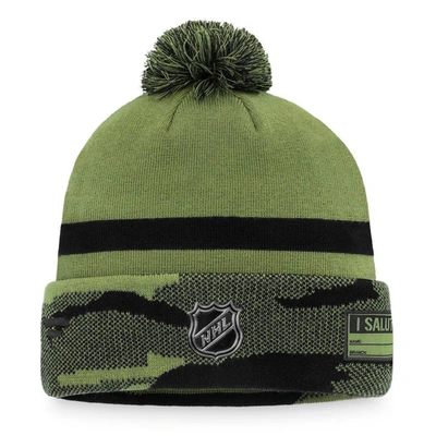 Shop Fanatics Branded Camo Ottawa Senators Military Appreciation Cuffed Knit Hat With Pom