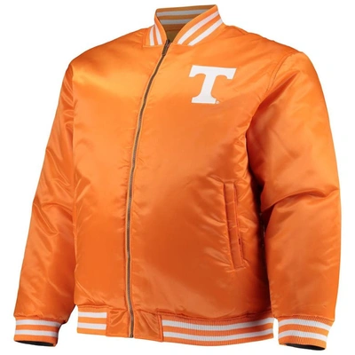 Shop Profile Tennessee Orange/black Tennessee Volunteers Big & Tall Reversible Satin Full-zip Jacket