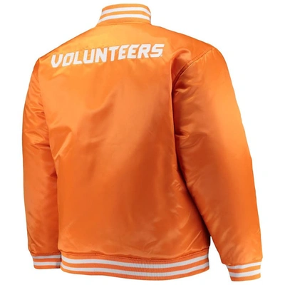 Shop Profile Tennessee Orange/black Tennessee Volunteers Big & Tall Reversible Satin Full-zip Jacket