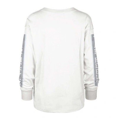 Shop 47 ' Cream North Carolina Tar Heels Statement Soa 3-hit Long Sleeve T-shirt In White