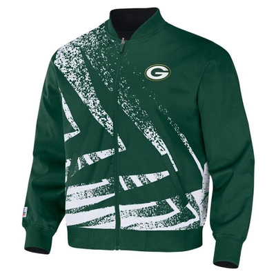 Shop Staple Nfl X  Hunter Green Green Bay Packers Reversible Core Jacket