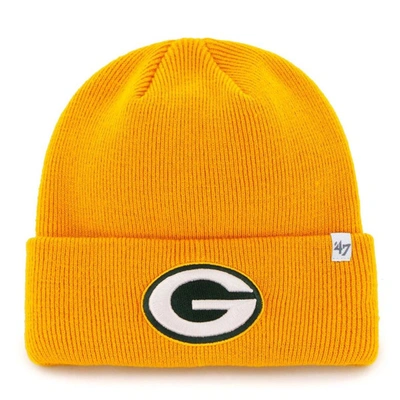 Shop 47 ' Gold Green Bay Packers Secondary Basic Cuffed Knit Hat