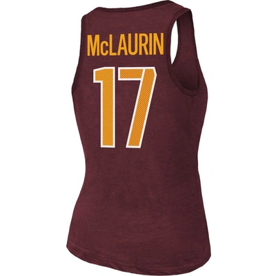 Majestic Threads Terry Mclaurin Burgundy Washington Commanders Player Name & Number Tri-blend Tank T In Burgundy