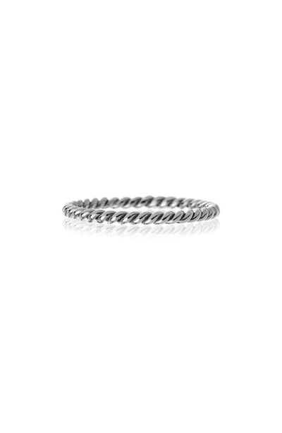 Shop Sethi Couture Rope Band Ring In White Gold