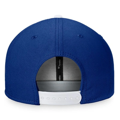 Shop Fanatics Branded Blue/white Toronto Maple Leafs Iconic Color Blocked Snapback Hat