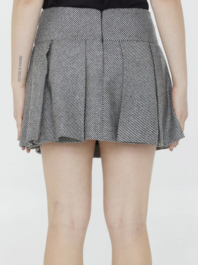 Shop Patou Pleated Miniskirt In Grey
