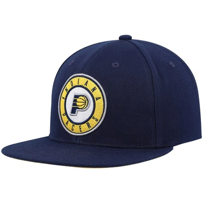 Shop Mitchell & Ness Navy Indiana Pacers Core Side Snapback Hat