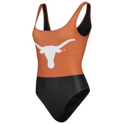 Shop Foco Texas Orange Texas Longhorns One-piece Bathing Suit In Burnt Orange