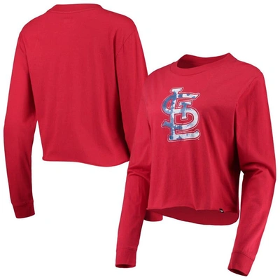 Shop New Era Red St. Louis Cardinals Baby Jersey Cropped Long Sleeve T-shirt
