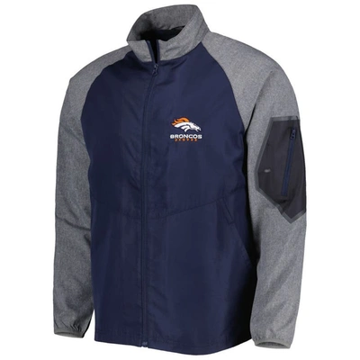Shop Dunbrooke Navy Denver Broncos Hurricane Raglan Full-zip Windbreaker Jacket
