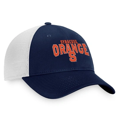 Shop Top Of The World Navy/white Syracuse Orange Breakout Trucker Snapback Hat