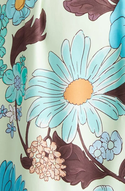 Shop Stella Mccartney Garden Floral Print Ruffle Hem Fit & Flare Minidress In 3945 - Multicolor Mint