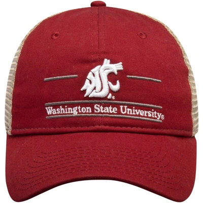 Shop The Game Crimson Washington State Cougars Split Bar Trucker Adjustable Hat
