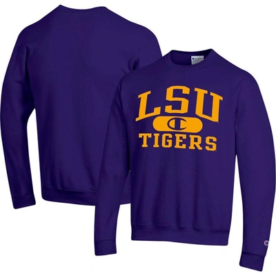 Shop Champion Purple Lsu Tigers Arch Pill Sweatshirt