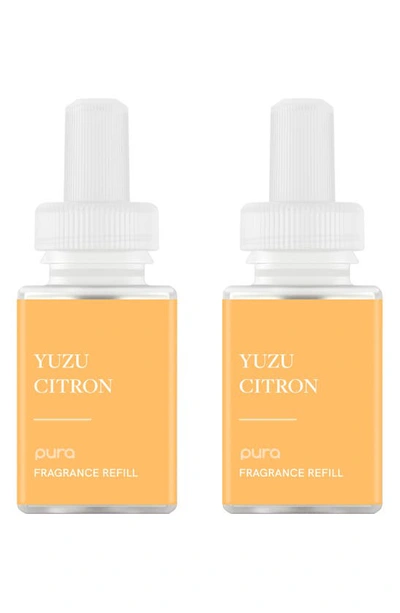 Shop Pura 2-pack Diffuser Fragrance Refills In Yuzu Citron