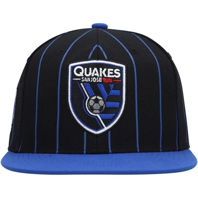 Shop Mitchell & Ness Black San Jose Earthquakes Team Pin Snapback Hat