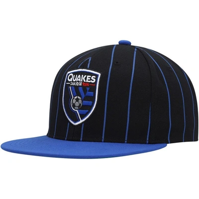 Mitchell & Ness Men's  Black San Jose Earthquakes Team Pin Snapback Hat In Black