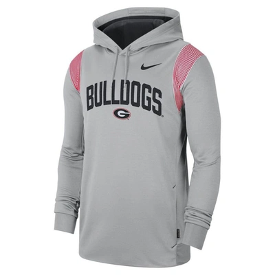 Shop Nike Gray Georgia Bulldogs 2022 Game Day Sideline Performance Pullover Hoodie