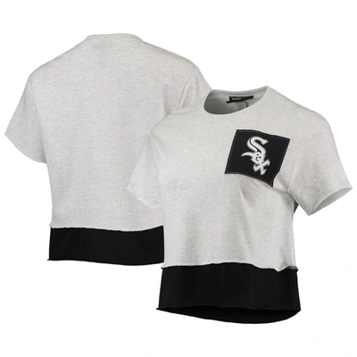 Shop Refried Apparel Heathered Gray Chicago White Sox Cropped T-shirt In Heather Gray