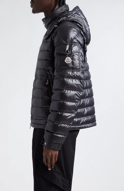 Moncler Lauros Padded Down Jacket In Black Polyester In Black