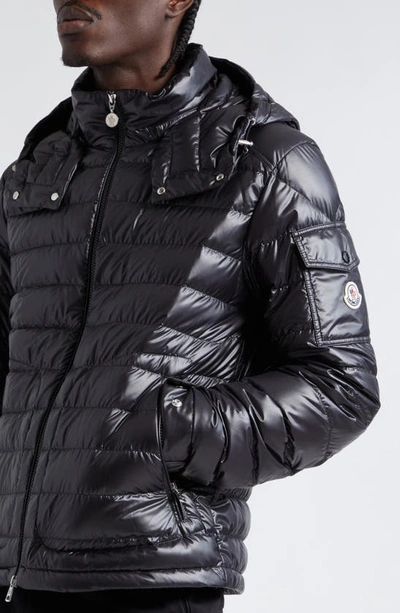 Moncler Lauros Padded Down Jacket In Black Polyester In Black