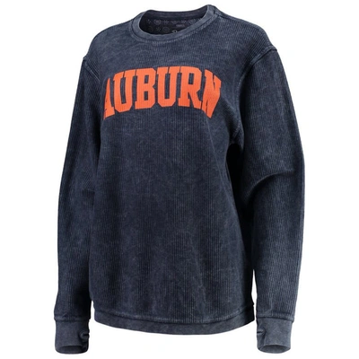 Shop Pressbox Navy Auburn Tigers Comfy Cord Vintage Wash Basic Arch Pullover Sweatshirt