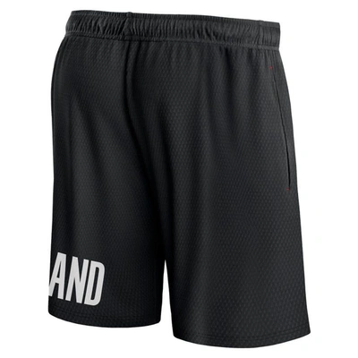 Shop Fanatics Branded Black Portland Trail Blazers Free Throw Mesh Shorts