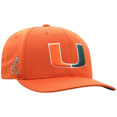 Shop Top Of The World Orange Miami Hurricanes Reflex Logo Flex Hat