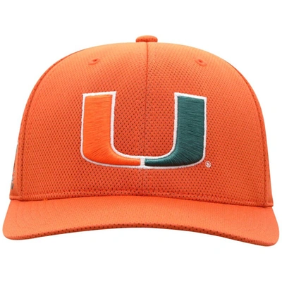 Shop Top Of The World Orange Miami Hurricanes Reflex Logo Flex Hat