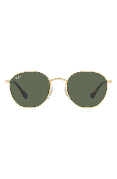 Shop Ray Ban Ray-ban Kids' Rob Junior 48mm Round Sunglasses In Gold Flash