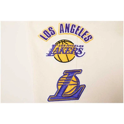 Shop Pro Standard Cream Los Angeles Lakers Retro Classic Fleece Sweatpants